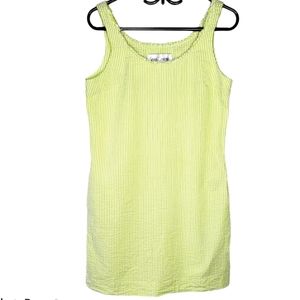 Sara Campbell green pinstripe mini dress size 10